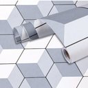 Ver imagem 2 de Papel de Parede Adesivo Pvc Estampa Tela Geométrica 5 Metros