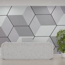 Ver imagem 1 de Papel de Parede Adesivo Pvc Estampa Tela Geométrica 5 Metros