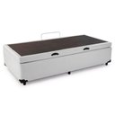 Ver imagem 2 de Cama Box Baú Solteiro Sintético Sereneprime Branco 88x188x44