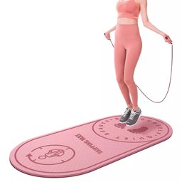 Tapete Pula Corda Absorção de Choque Yoga Antiderrapante Profissional Fitness Atividade Física Exerc - 4