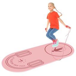 Tapete Pula Corda Absorção de Choque Yoga Antiderrapante Profissional Fitness Atividade Física Exerc - 5