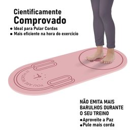 Tapete Pula Corda Absorção de Choque Yoga Antiderrapante Profissional Fitness Atividade Física Exerc - 6
