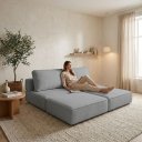 Ver imagem 3 de Sofá Cama 3 Lugares na Caixa 180 cm Versa Bouclê B05 - D'Rossi