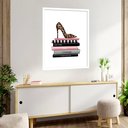 Ver imagem 2 de Quadro Decorativo Closet Sapato Livros - 70x50cm:moldura Branca