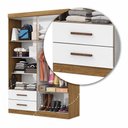 Ver imagem 6 de Guarda-Roupa Solteiro Turim 4 Portas 2 Gavetas Multimóveis CR35554 Cinamomo/Branco