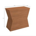Ver imagem 2 de Base Tilia para Mesa de Jantar de Madeira Marrom/Canela
