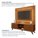 Ver imagem 5 de Rack Painel Ripado para TV até 58 Polegadas com LED 100% MDF 180cmx130cm Pés em Madeira Maciça Gaia Grécia Marrom Naturalle