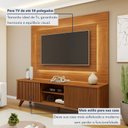 Ver imagem 7 de Rack Painel Ripado para TV até 58 Polegadas com LED 100% MDF 180cmx130cm Pés em Madeira Maciça Gaia Grécia Marrom Naturalle