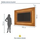 Ver imagem 3 de Rack Painel Ripado para TV até 58 Polegadas com LED 100% MDF 180CMX130CM Pés em Madeira Maciça Ga