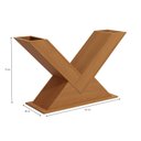 Ver imagem 2 de Base para Mesa de Jantar Formato em V 6 Lugares Madeira 127cm Sala de Jantar Marrom/Canela