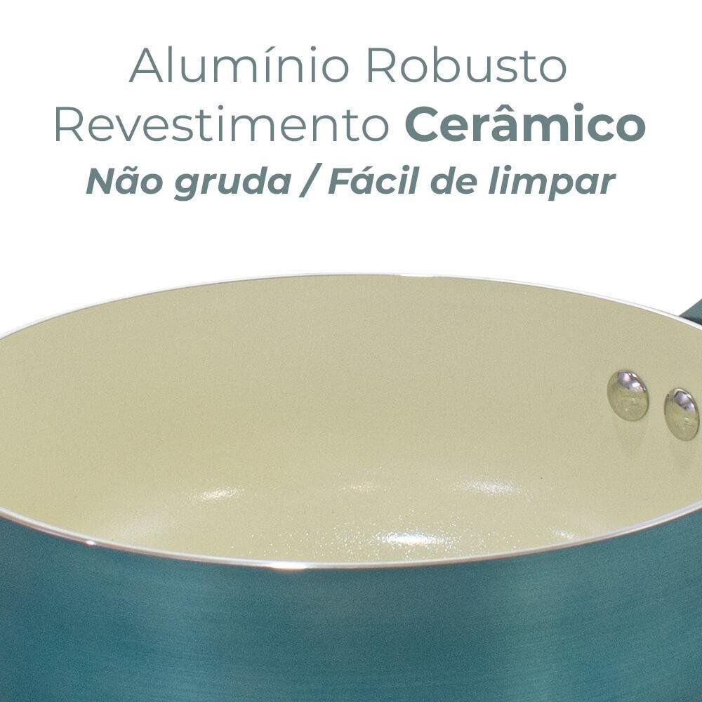 Caçarola Antiaderente Cerâmica de Indução Azul Genebra Plus 24cm - Casambiente - 4