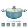 Caçarola Antiaderente Cerâmica de Indução Azul Genebra Plus 24cm - Casambiente - 5