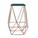 Ver imagem 2 de Kit 06 Banqueta Alta Loli Gourmet Industrial Cozinha Bar Balcão Bistrô Ferro Bronze Suede Azul