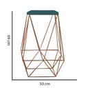Ver imagem 3 de Kit 06 Banqueta Alta Loli Gourmet Industrial Cozinha Bar Balcão Bistrô Ferro Bronze Suede Azul