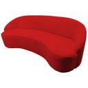 Ver imagem 1 de Sofá Curvo Milão 160x Suede Vermelho - Dominic Decor