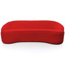 Ver imagem 2 de Sofá Curvo Milão 160x Suede Vermelho - Dominic Decor