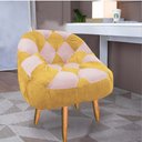 Ver imagem 2 de Kit 02 Poltrona Paloma Escritório Sala Pé Palito Suede Mostarda e Suede Rosa Bebê - DOMINIC DECOR