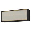 Ver imagem 1 de Armário De Cozinha Multimóveis 120 Cm 2 Portas Vidro Preto
