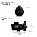 Ver imagem 2 de Bomba Monoestágio Th-16 P 3,0 Cv Rotor 159mm Monofásico Motor Thebe Ip23 127/220-254