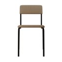 Ver imagem 7 de Conjunto 2 Cadeiras Estofadas Fixa Empilhável Fit Bege/Areia Corriente/Preto Fosco Mt