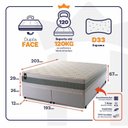 Ver imagem 3 de Conjunto Cama Box Espuma Oxford Verde King 193x203x67