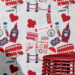 Papel De Parede Londres London Vintage Adesivo Lavável - 1