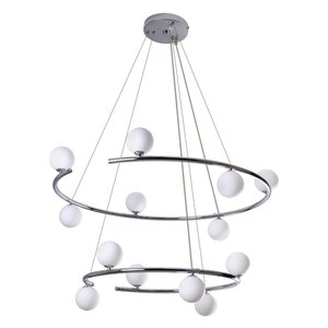 Pendente Grape ZR114-CH Cromado Globos Vidro + 13X G9 BQ Starlux ST2557