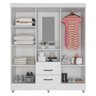 Guarda Roupa Casal Capela Lite Branco Brilho - Móveis Leão - 2