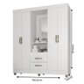 Guarda Roupa Casal Capela Lite Branco Brilho - Móveis Leão - 4