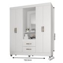 Ver imagem 4 de Guarda Roupa Casal Capela Lite Branco Brilho - Móveis Leão