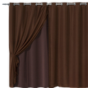 Ver imagem 1 de Cortina Blackout com voil 2,80x2,50 Para Trilho Duplo:Marrom-escuro