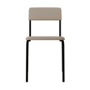 Ver imagem 7 de Conjunto 2 Cadeiras Estofadas Fixa Empilhável Fit Branco/Palha Corriente/Preto Fosco Mt