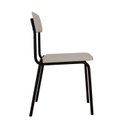 Ver imagem 6 de Conjunto 2 Cadeiras Estofadas Fixa Empilhável Fit Branco/Palha Corriente/Preto Fosco Mt