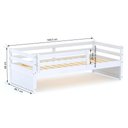 Ver imagem 4 de Cama Solteiro Slim Com Grade De Proteção Madeira Maciça Branco Housin