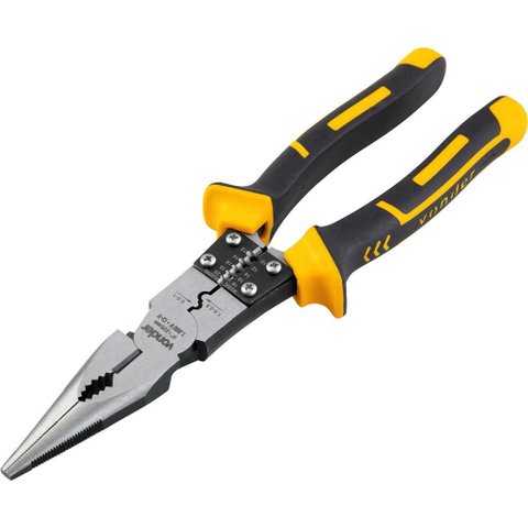 Alicate Bico Meia-cana Reto 9" para Eletricista Multifunção com Isolação até 1.000V Vonder
