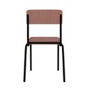Ver imagem 2 de Conjunto 2 Cadeiras Estofadas Fixa Empilhável Fit Rosa/Linked/Preto Fosco Mt