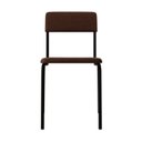 Ver imagem 7 de Conjunto 2 Cadeiras Estofadas Fixa Empilhável Fit Marrom/Whisky/Preto Fosco Mt