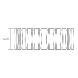 Plafon Madeira Ripado Redondo 35x35cm - 3 Luzes E27 - Preto - 2