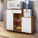 Ver imagem 1 de Armário de Cozinha para Forno com Fruteira 2 Portas 1 Gaveta Isla Freijó Trend/branco New - Pnr Móve