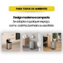 Ver imagem 4 de Lixeira Inox 12 Litros Retangular C/  Pedal Cesto Removível Ideal para Cozinha e Banheiro Brinovar