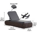 Ver imagem 3 de Espreguiçadeira Monique Tricô Náutico em Alumínio para Piscina e Jardim Trama Original