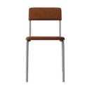 Ver imagem 7 de Conjunto 2 Cadeiras Estofadas Fixa Empilhável Fit Marrom/Caramelo/Branco Fosco Mt