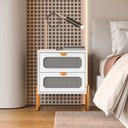 Ver mais imagens de Mesa de Cabeceira Titanium Estilo Industrial com Pés de Ferro