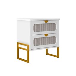 Mesa de Cabeceira Titanium Estilo Industrial com Pés de Ferro - 2
