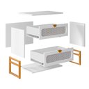 Ver imagem 6 de Mesa de Cabeceira Titanium Estilo Industrial com Pés de Ferro