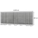Ver imagem 6 de Cabeceira Estofada Iluminação Led Glow Cama King Size 200cm Linho Cinza