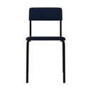 Ver imagem 7 de Conjunto 3 Cadeiras Estofadas Fixa Empilhável Fit Azul/City/Preto Fosco Mt