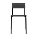 Ver imagem 7 de Conjunto 3 Cadeiras Estofadas Fixa Empilhável Fit Cinza Corriente/Preto Fosco Mt