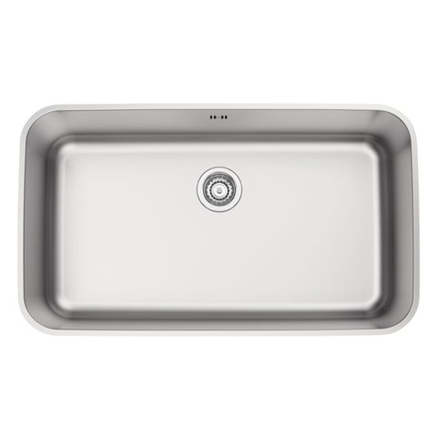 Cuba de Embutir Tramontina Dora 70 BL R6 em Aço Inox Acetinado 70x40x20 cm e Válvula com Escape