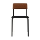 Ver imagem 6 de Conjunto 3 Cadeiras Estofadas Fixa Empilhável Fit Cinza/Corriente/Caramelo/Preto Fosco